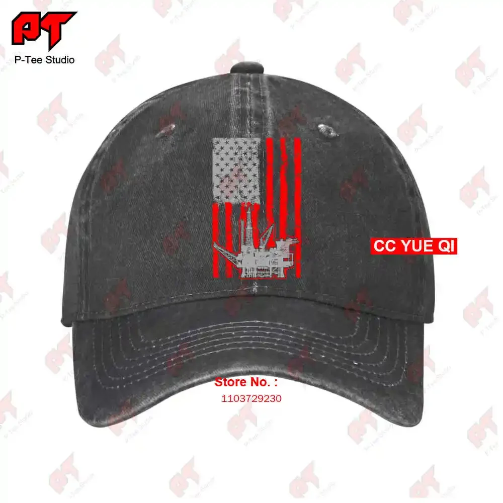 Oilfield American Flag Oil Worker Baseball Caps Truck Cap SVS1