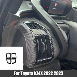 Left and Right Air Outlet Trim Sticker of Dashboard Frame Decoration For Toyota bZ4X 2022 2023 ABS Car Styling Accessories