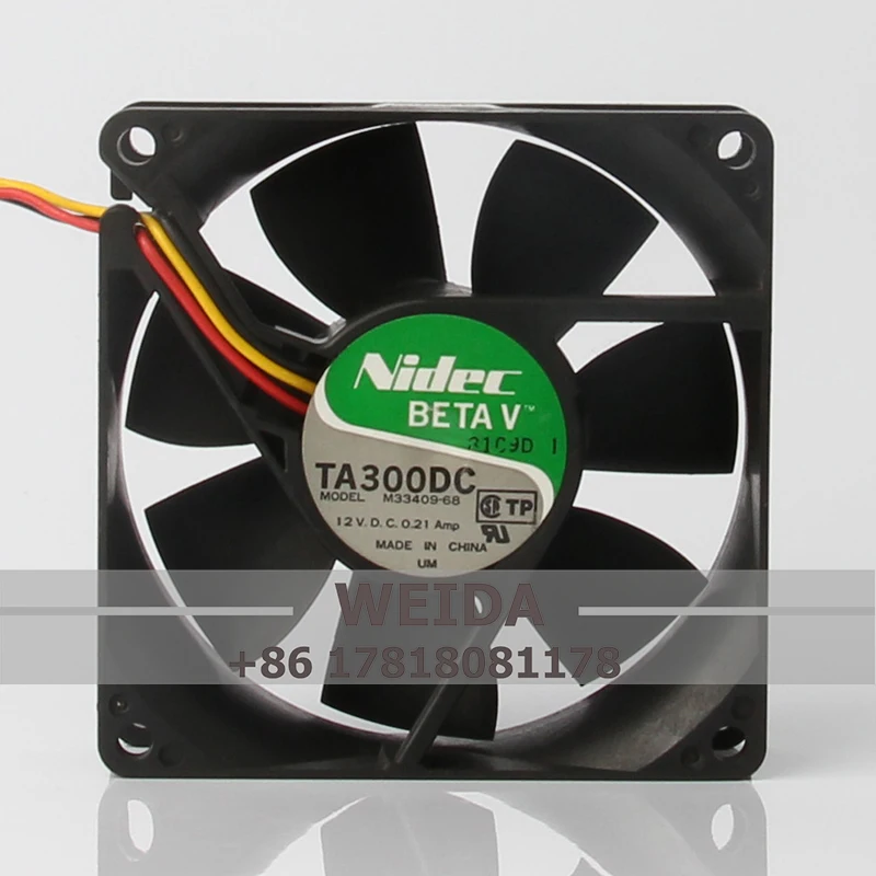 

M33409-68 Case Cooling Fan for NIDEC 80X80X25MM 12V 0.21A 8CM 8025 Silent Chassis Power Supply Large Air Volume