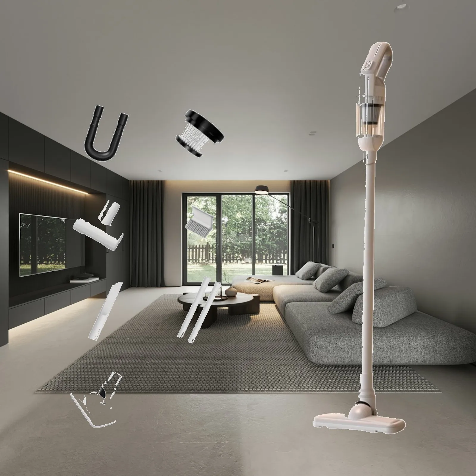 Cordless Handheld Vacuum for Car Lightweight Rechargeable Auto Vacuum Cleaner with Crevice Tool for Truck SUV Cleaning