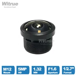 waterproof Lens IP68 M12 Mount HD 5MP 1.32mm Fisheye Aperture F1.6 1/2.7