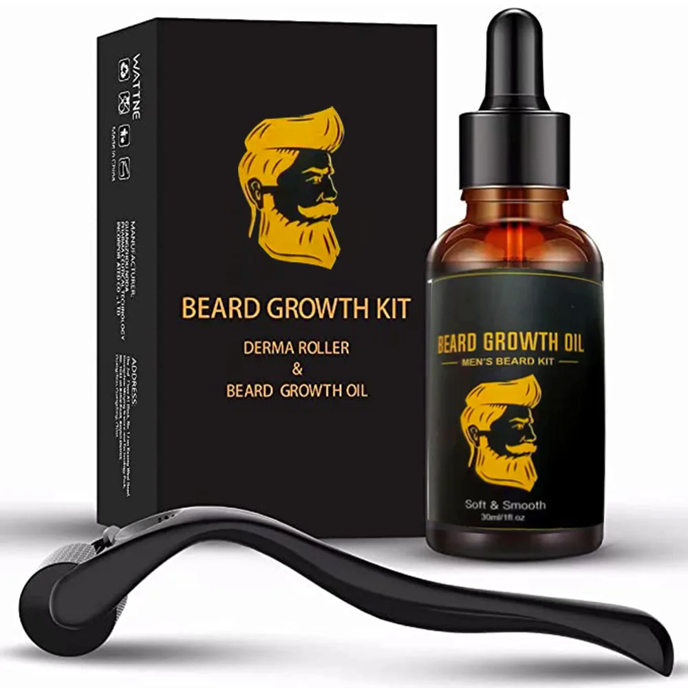 Beard Set Beard Roller 2-piece Men's Care Set Men's Skin Care Set