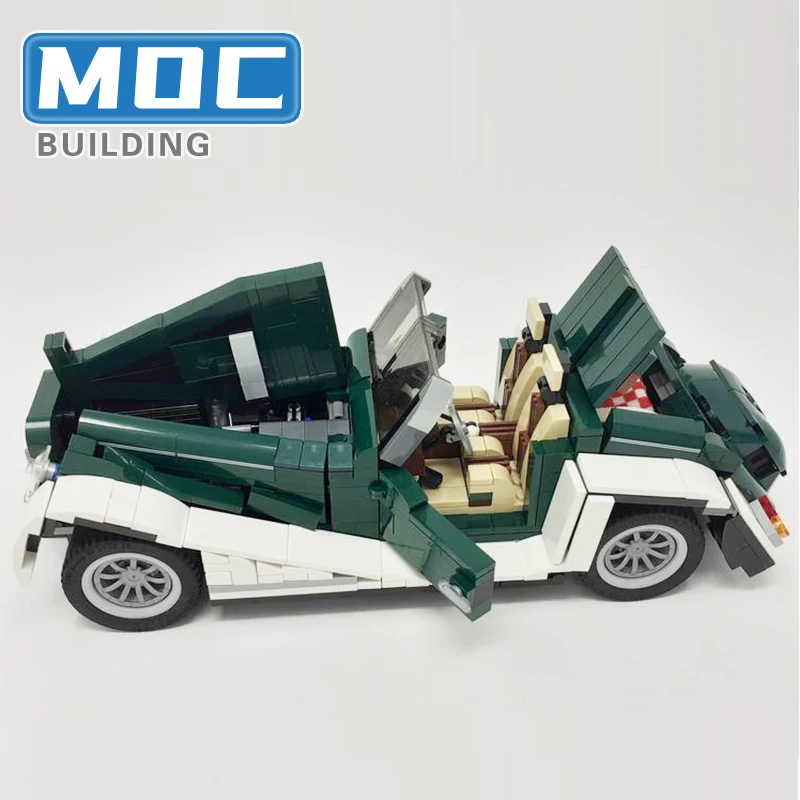 Speed Champions Racing Car Model Morgan Plus Six Roadster Building Blocks DIY Bricks Classic High-Tech Boy Birthday Gifts