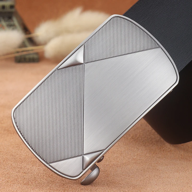 Leisure automatic buckle No teeth or holes belts male high qualitygenuine leather cowhide designer ceinture homme