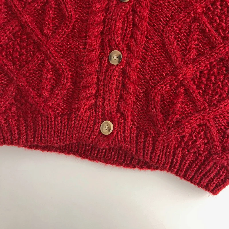 Baby Sweater Christmas Red Autum Winter Baby Boy Girl Knitted Clothes Long Sleeve Kids Toddler Cardigan Sweater Outerwear