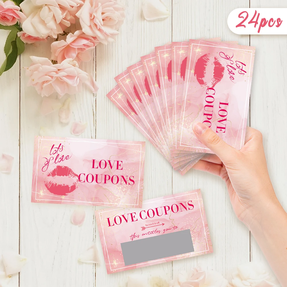 24 قطعة من بطاقات الملاحظات الفارغة، بطاقات خدش للزوجين، بطاقات خدش مفاجئة للعطلات لعام 2026، ديكورات الحفلات، بطاقات هدايا ذاتية الصنع