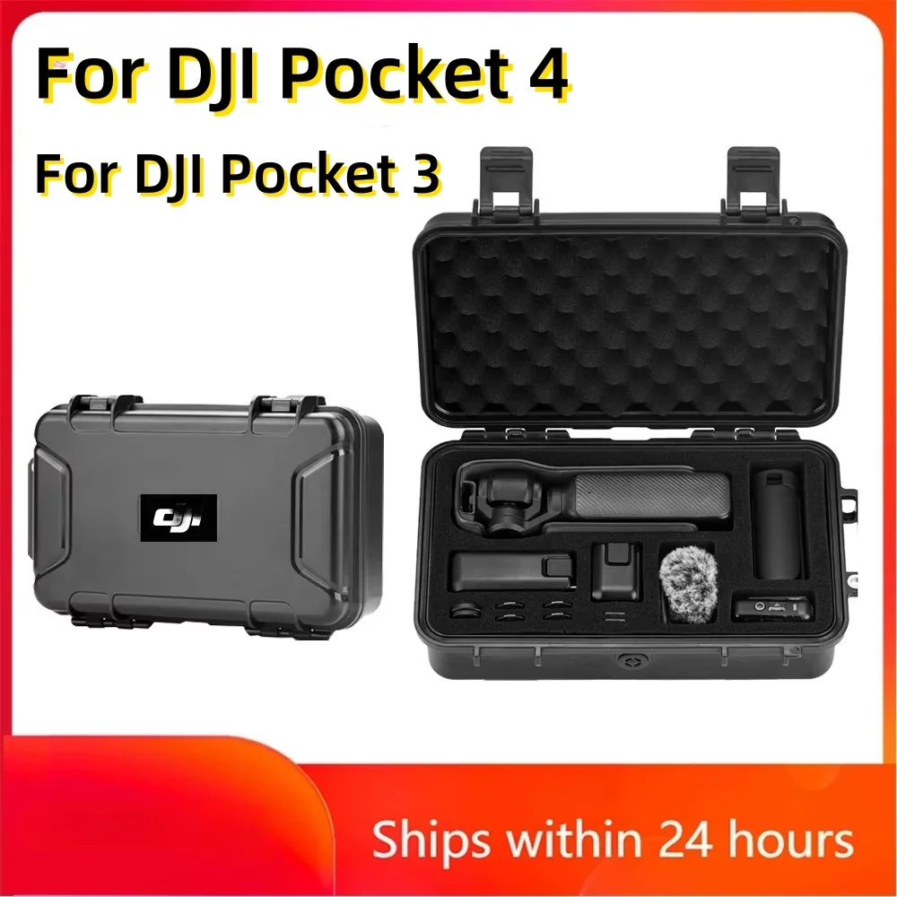 Étui rigide étanche pour DJI Pocket 4, accessoires pour caméra DJI Osmo Pocket 3, boîte de voyage, étui de transport portable, valise noire