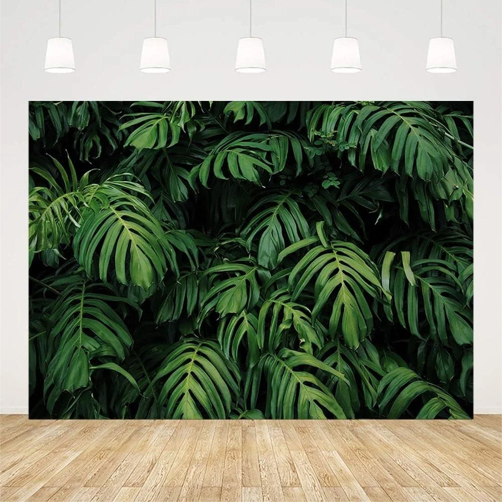 

Tropical Palm Leaf Photography Backdrop for Birthday Newborn Baby Shower Wedding Tropical Plants Background Hawaiian Luau Party