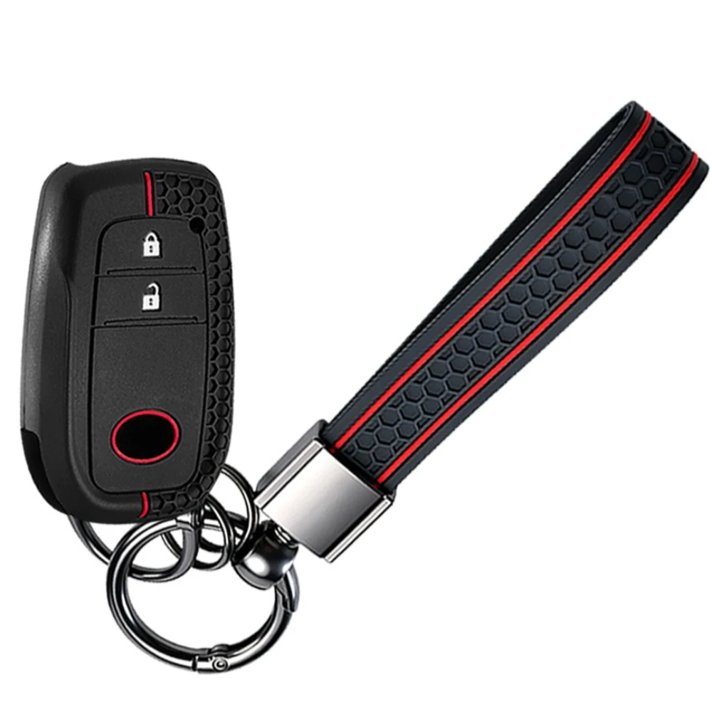 New Silicone Car Key Case Cover Shell For Toyota CHR Hilux Fortuner Land Cruiser 200 Camry Corolla Crown RAV4 Highland