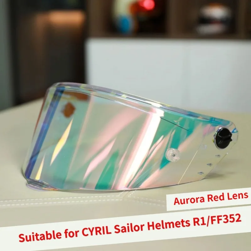 CYRIL Helmet Lens R1 Original Lens Electroplated Color F352 Full Helmet R1 Lens Sun Protection  Anti Glare  Helmet Accessories