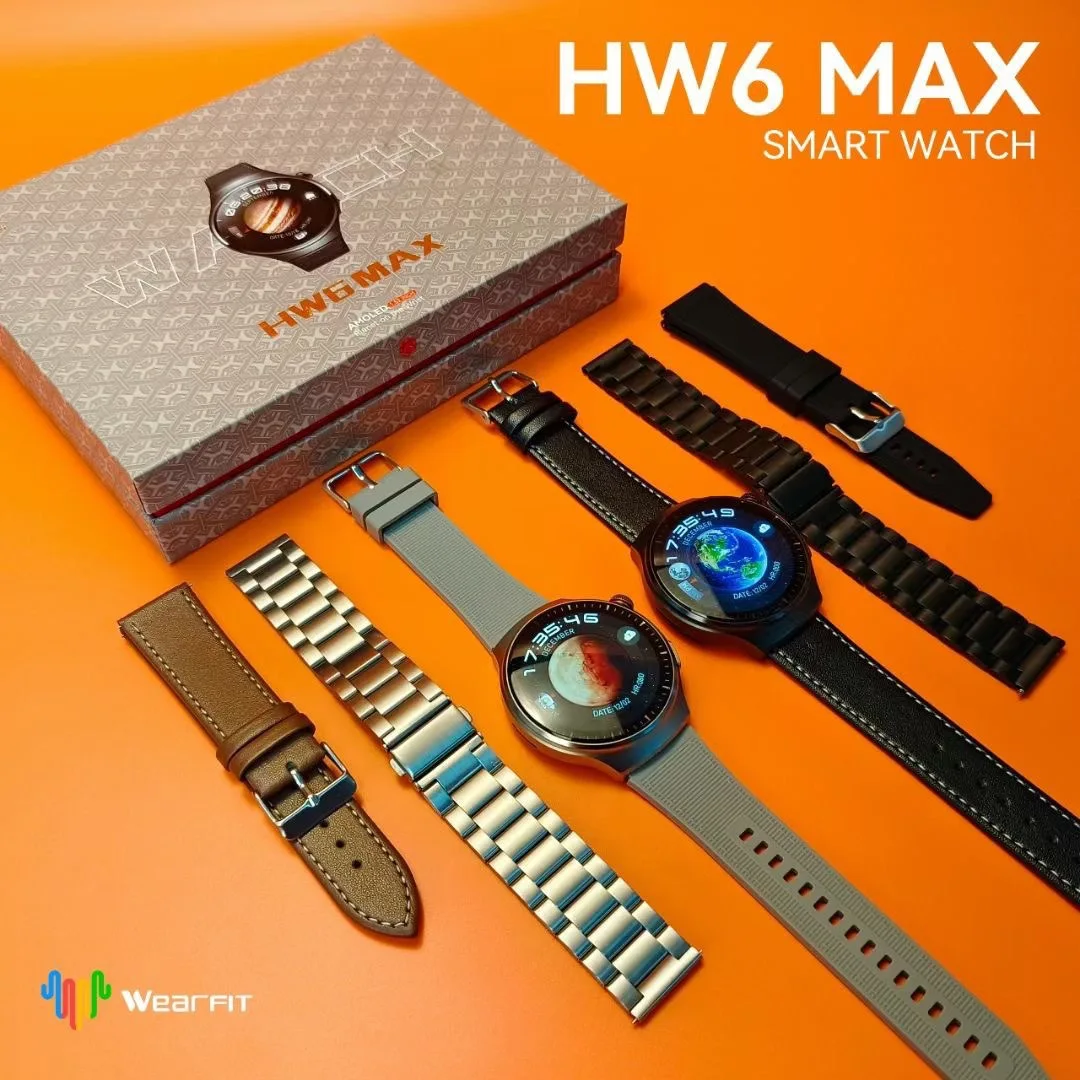 HW6MAX สมาร์ทวอทช์บลูทูธโทร 3D หน้าจอโค้ง SmartWatch โทรศัพท์นาฬิกากีฬา