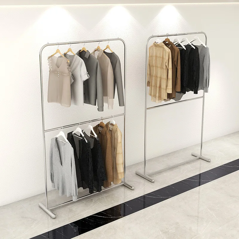 Custom. Wedding Shop Display Stand Stainless Steel Floor Cheongsam Formal Dress Pavilion Women's Suits High-Rise Clothes Rack St