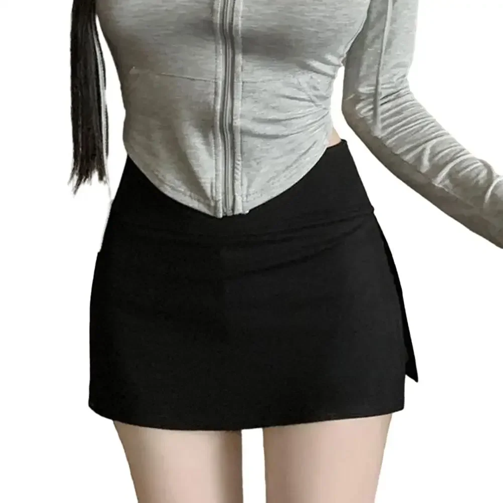 

Dress Skirt Daily Leisure Dating Short Side Slim Solid Color Sexy Spandex Split Sports Wrap Yoga Buttocks Casual