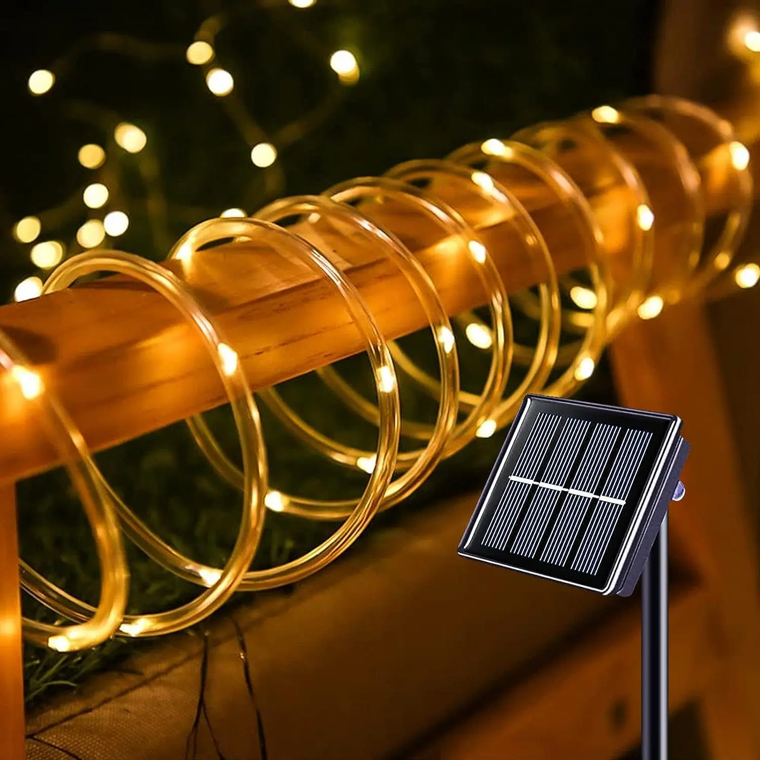 

Christmas Decorations 2025 Outdoor LED Solar Rope Light Fairy Light Waterproof New Year 2026 String Light For Garden Fence Decor
