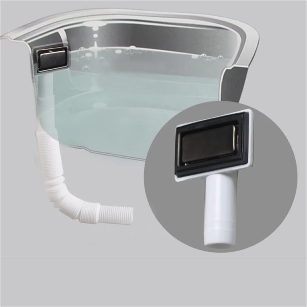 Square Overflow Pipe For Sink Gray With Steel Plate Anti-Leak Drain Sink Basin Water Filter Accessories Overflow Pipe