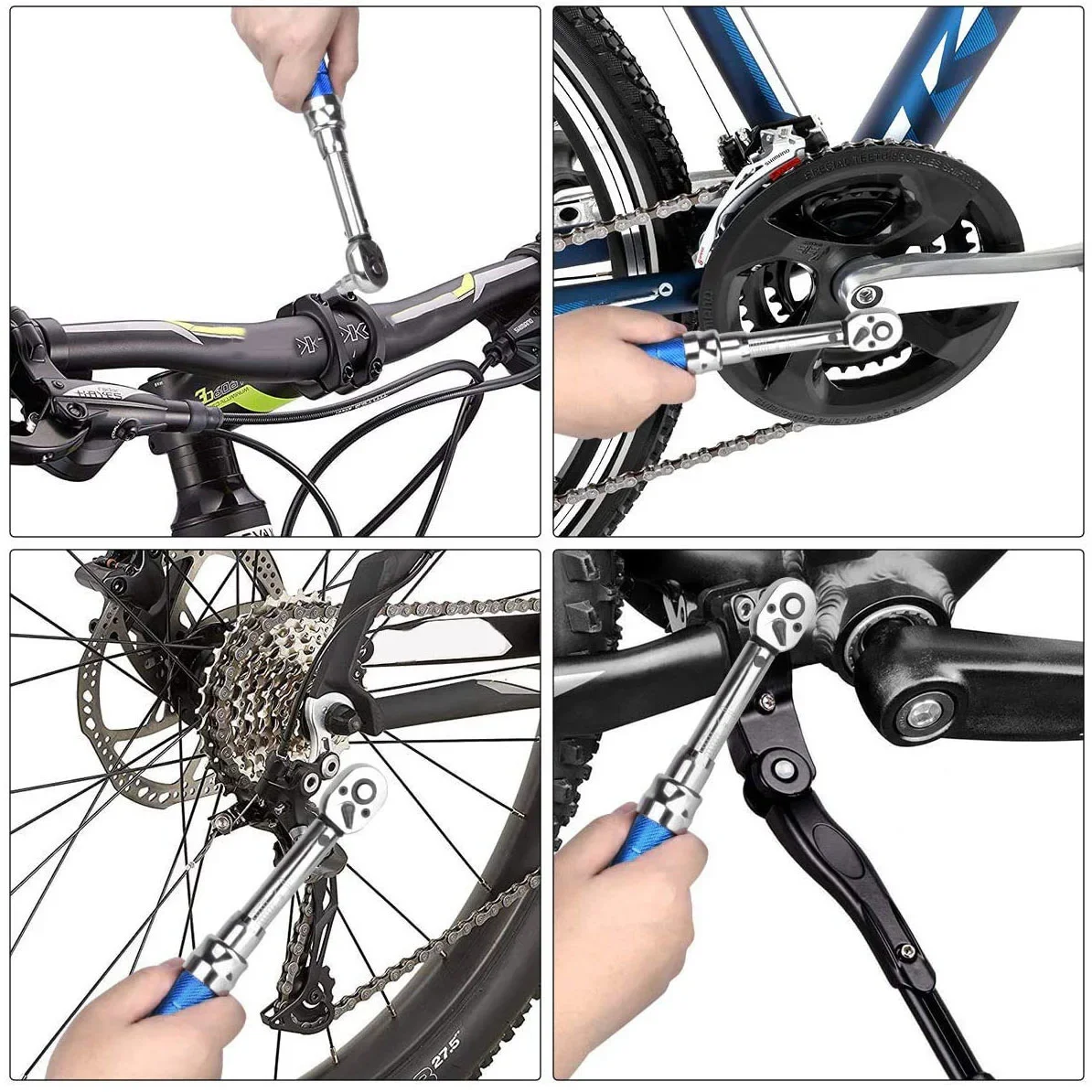 Preset Torque Wrench Tool 3/8 Inch 5-25N.m Mirror Polish Two-Way Hand Tool