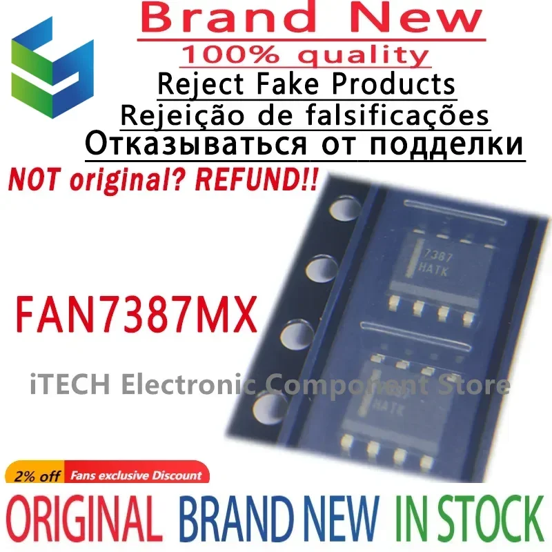 

(5-10)pcs/lot Original FAN7387MX FAN7387 7387 SOP-8 Unidade De Tubo Nixie/unidade De LED 100% New and Genuine