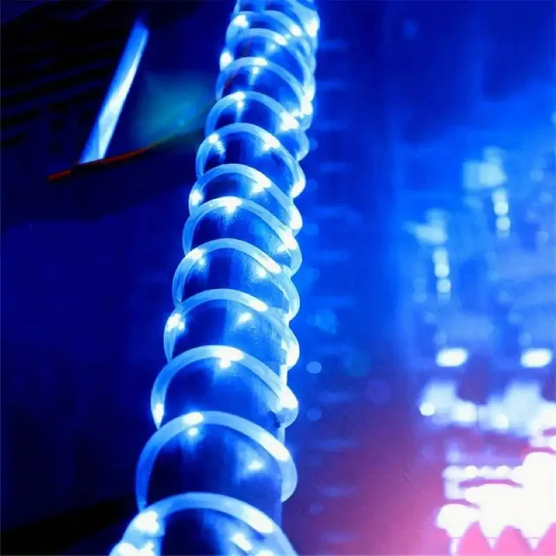 Solar Rope Lights Solar LED Light Path Deck Outdoor Garden Solar String Lights Waterproof Outdoor Lighting Strips 8 Light Modes