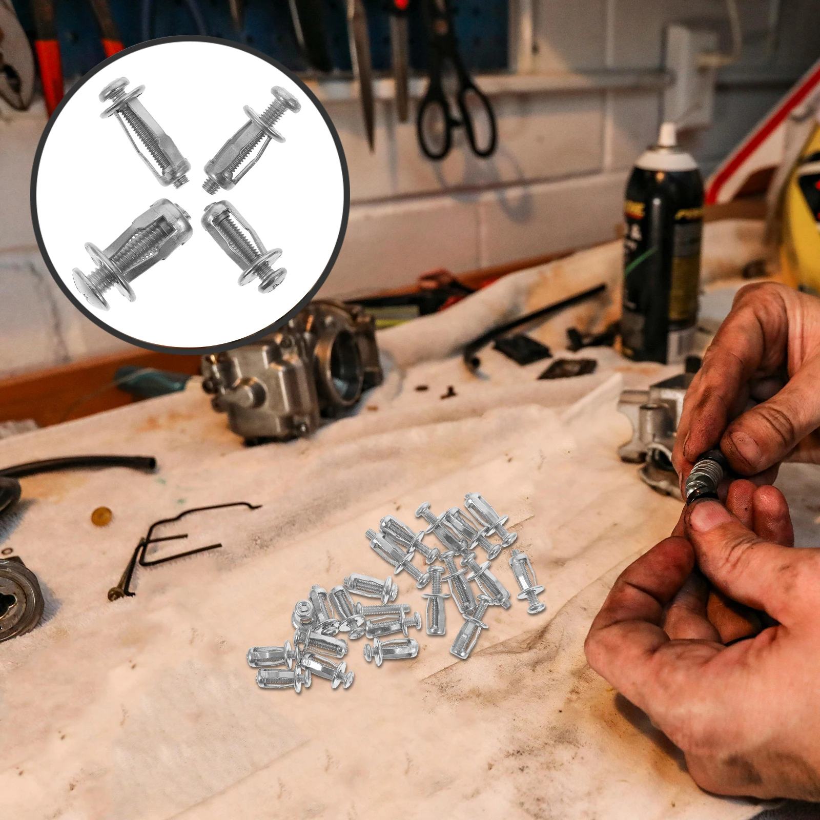 

1 set 1 Set Jack Nut Assorted License Plate Expansion Nut Hollow Wall Anchor Screw Fastener Petal Nuts Carbon Steel