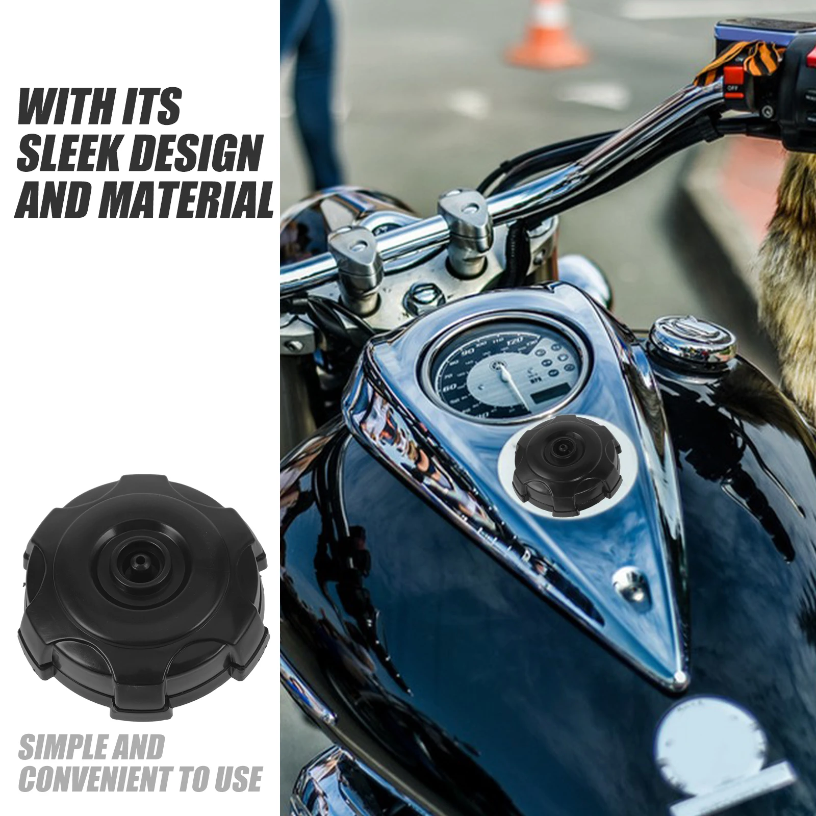 

Motorcycle Fuel Replacement Gas Tank Cap Oil Tank Protective Cap Leakproof Seal Durable Polished Surface Fit For Atv 118