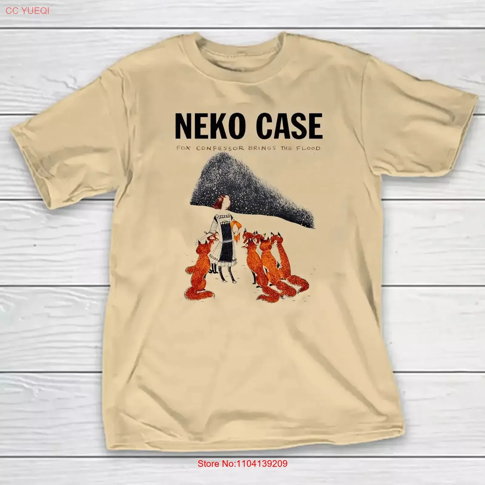 Neko Case Fox Confessor Brings The Flood Sand T Shirt All Size S 5Xl vintage Washed Slightly Casual streetwear Soft Breathable