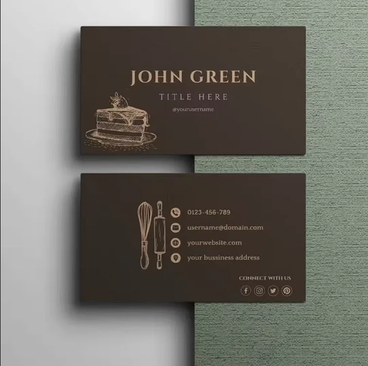 200PCS Customized printing, embossing, hot stamping process, paper card, paper business card