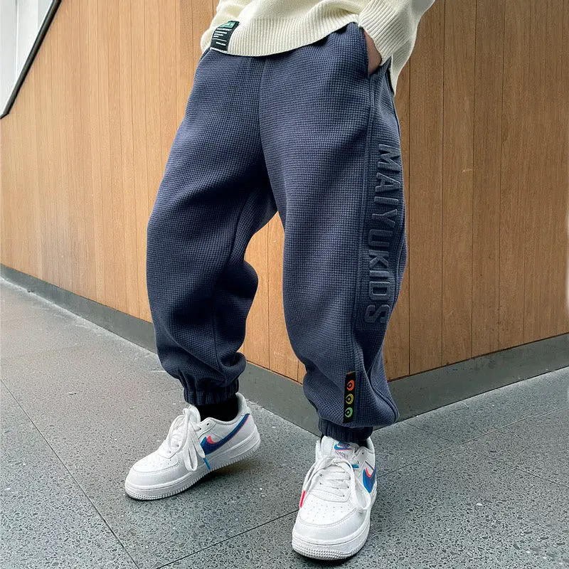 

Boys' Pants Autumn 2022 New Children's Sport Pants Autumn and Winter Velvet Padded Casual Pants Spring and Autumn Boys