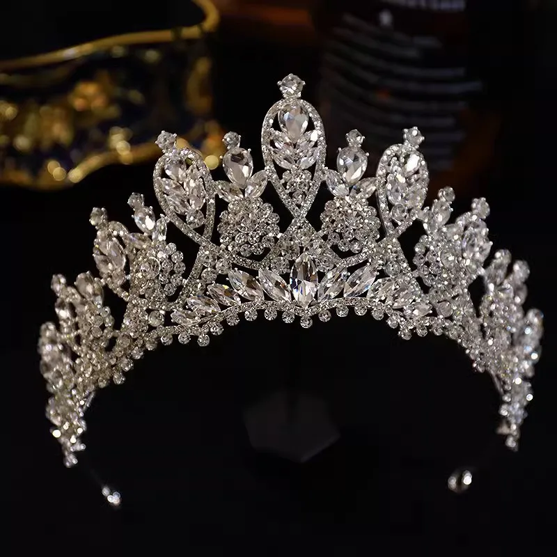 CC Tiaras Wedding Hair Accessories Women Headpiece Bridal Dress Engagement Hairwear Shining Crystal Diadems Jewelry Charm AN463