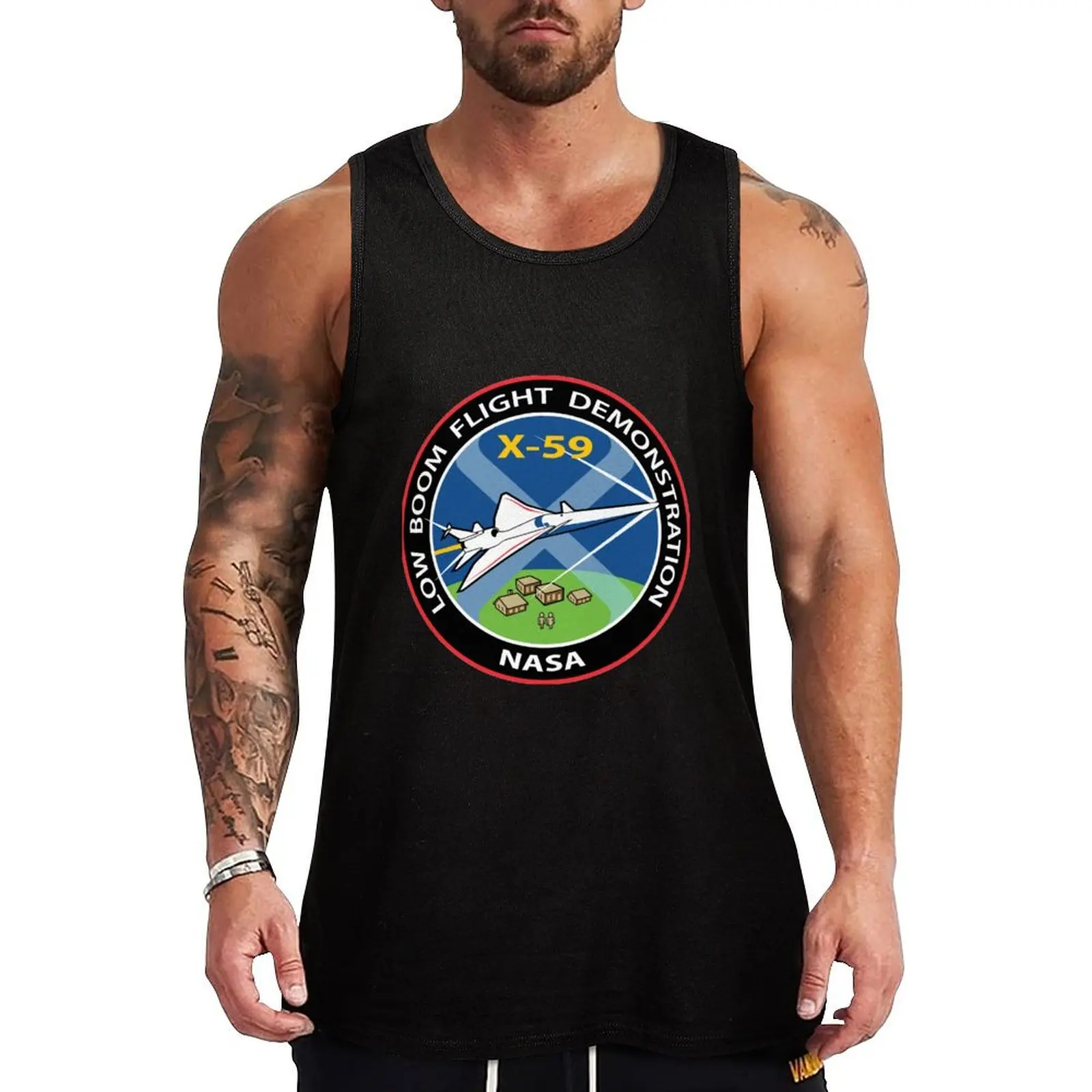 

X-59 QueSST: The Supersonic Transport of NASA Tank Top Men's sleeveless anime gym
