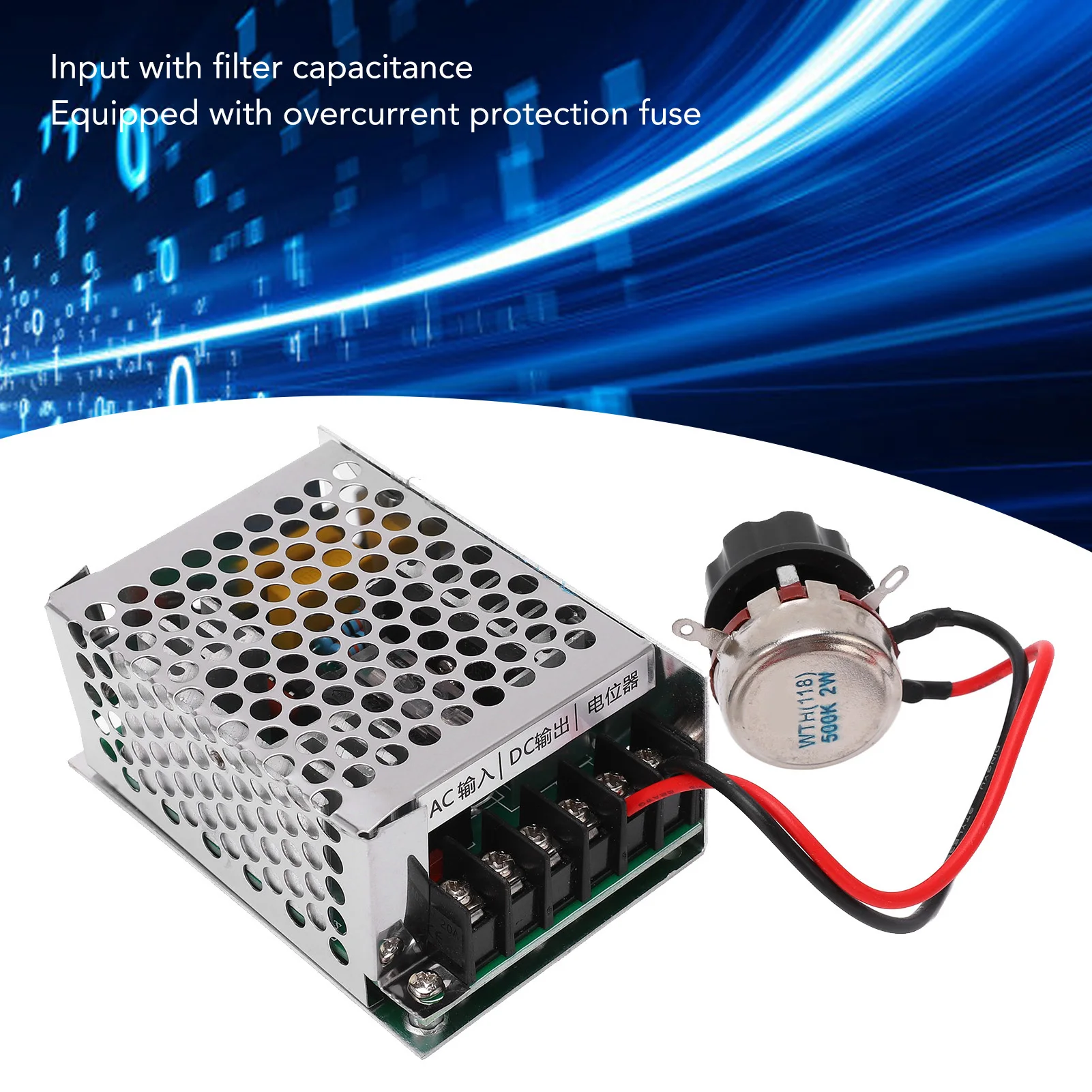 

Motor Speed Control Regulator Regulator Overcurrent Lightweight Portable Motor Speed Controller AC 220V DC Motor Speed Regulat