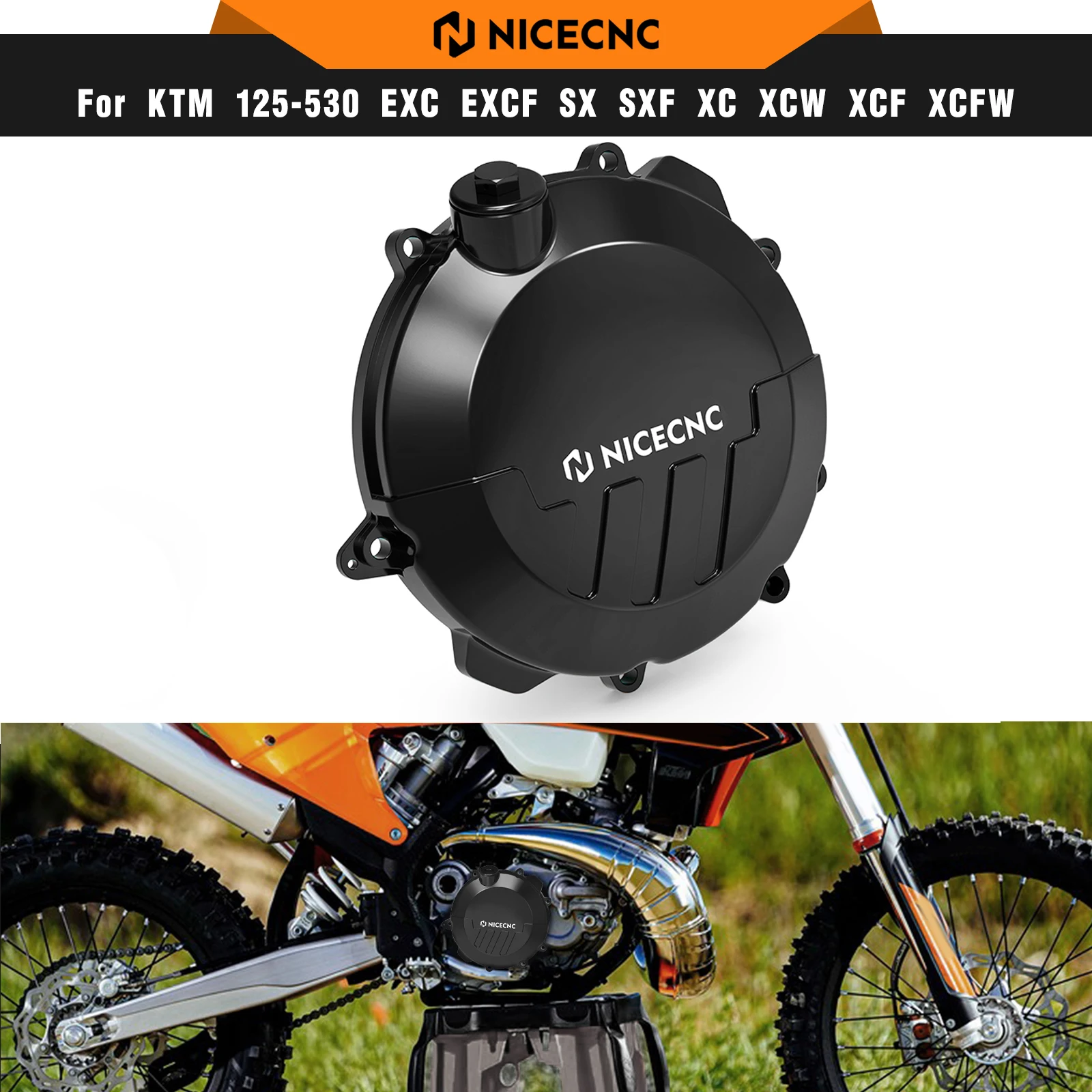 NICECNC For KTM TPi EXC 300 250 XCW 2017-2022 Reinforced Clutch Cover For Husqvarna TE 300i TE 250i GasGas EC300 EC250 2021-2023