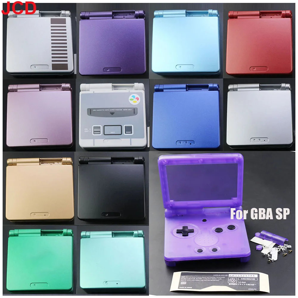 JCD Full Housing Shell Replacement For GBA SP Game Console Protection Case Cover With Buttons For Gameboy Advance SP Shell