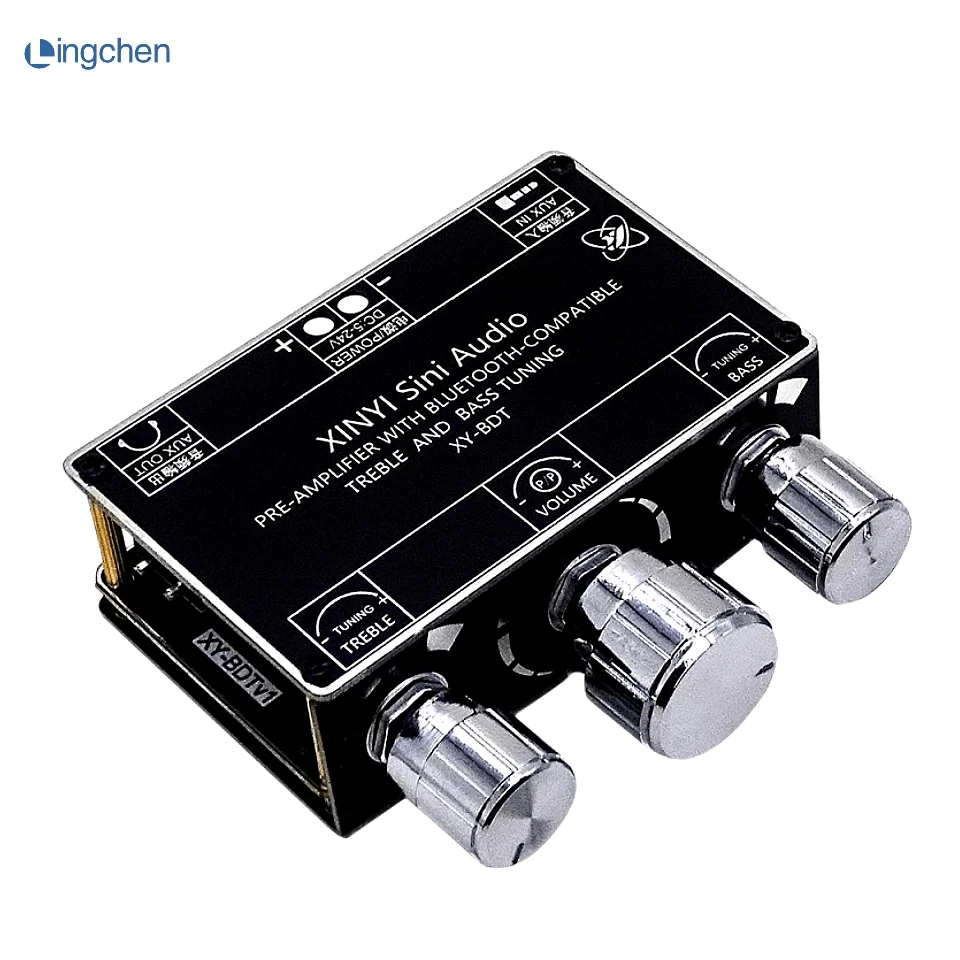 XY-BDT Bluetooth 5.1 Decoder Board Dual Channel Stereo High and Low Tone Pre-Module 360 Degree Stepless Tuning Board