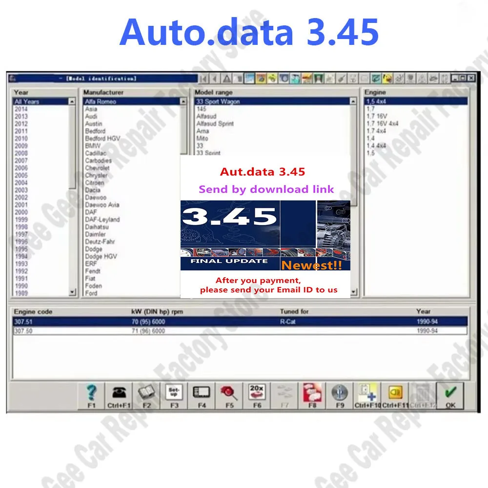 AutoData 3.45 Repair Software Wiring Diagrams Data for Car Maintenance Tools AutoData OBD2 Scanner Software Update to 2014 Year