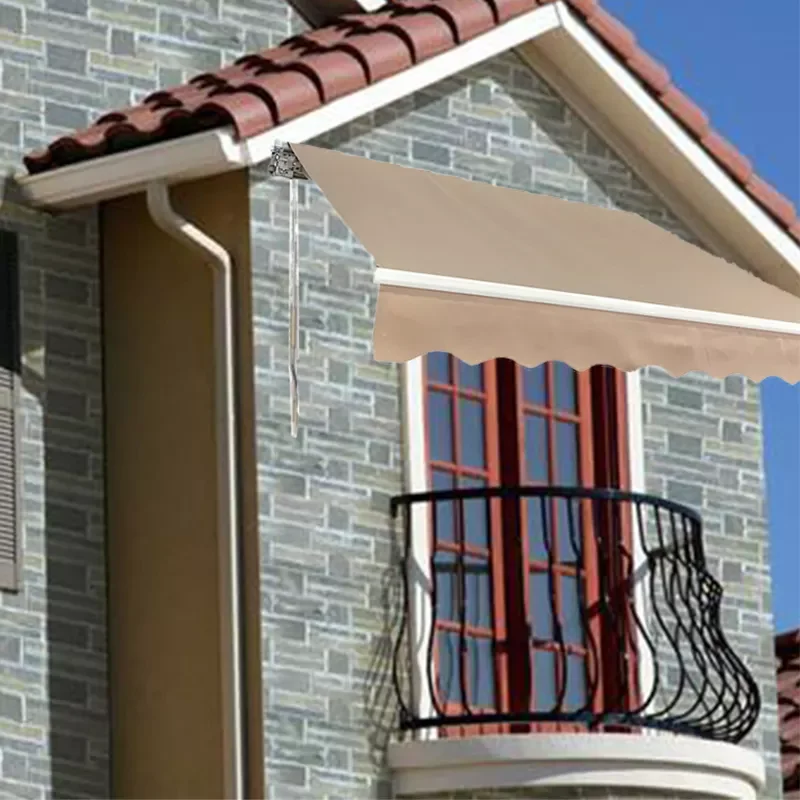 French outdoor strong aluminum frame telescopic boom awning