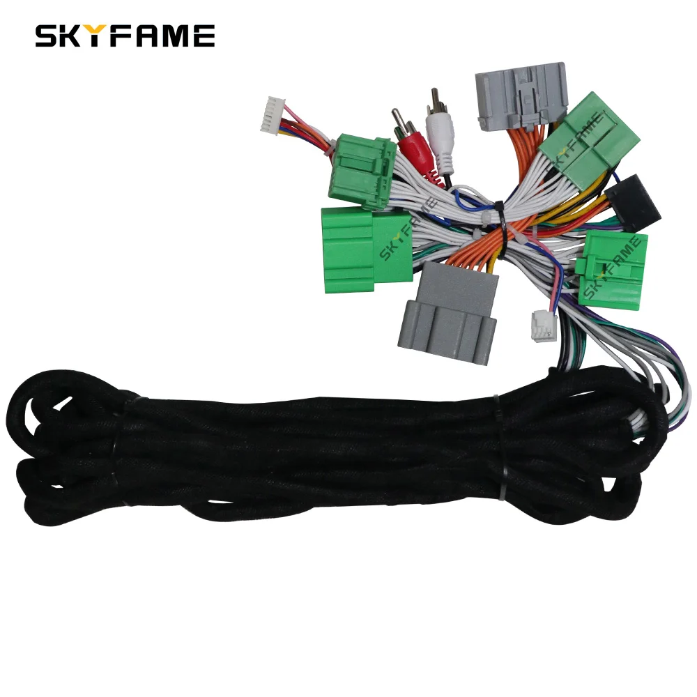 SKYFAME 16-контактный автомобильный стерео жгут проводов, силовой кабель, декодер Canbus Box для Volvo S40 C30 C70 OD-OLO-03