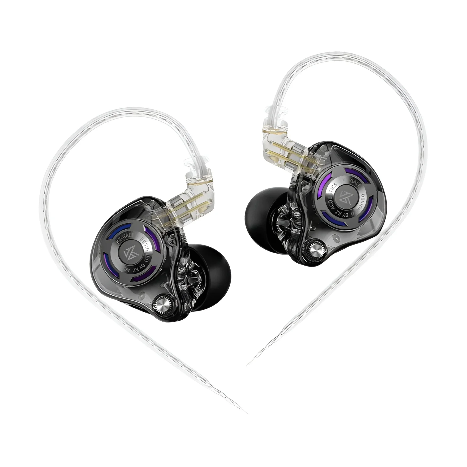 Fone de Ouvido Intra-auricular KZ Gale para Jogos, Headset de Música Ergonômico com Driver Dinâmico Ultra Linear e Graves Potentes para eSports