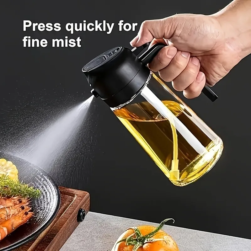 16oz Glass Olive Oil Sprayer Dispenser 470ml Oil Mister Spray Bottle Kitchen Accessories Gadgets for Cooking BBQ Salad Air Fryer