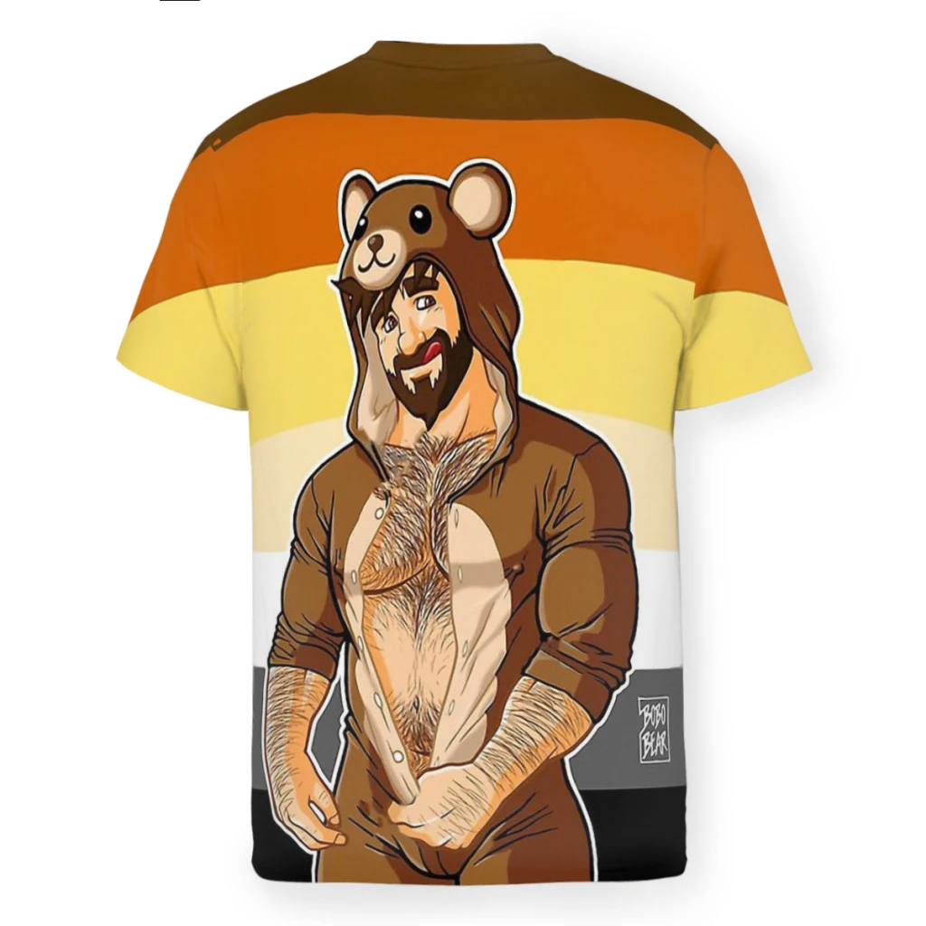 Polyester TShirt for Men LGBT Sexual Minority Special Love ADAM LIKES TEDDY BEARS BEAR PRIDE Humor Leisure Thin T Shirt