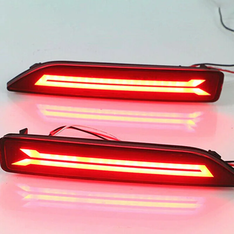 2PCS for Honda CRV CR-V 2007 2008 2009 Multi-Function LED Rear Bumper Light Rear Fog Lamp Auto Bulb Brake Light Reflector
