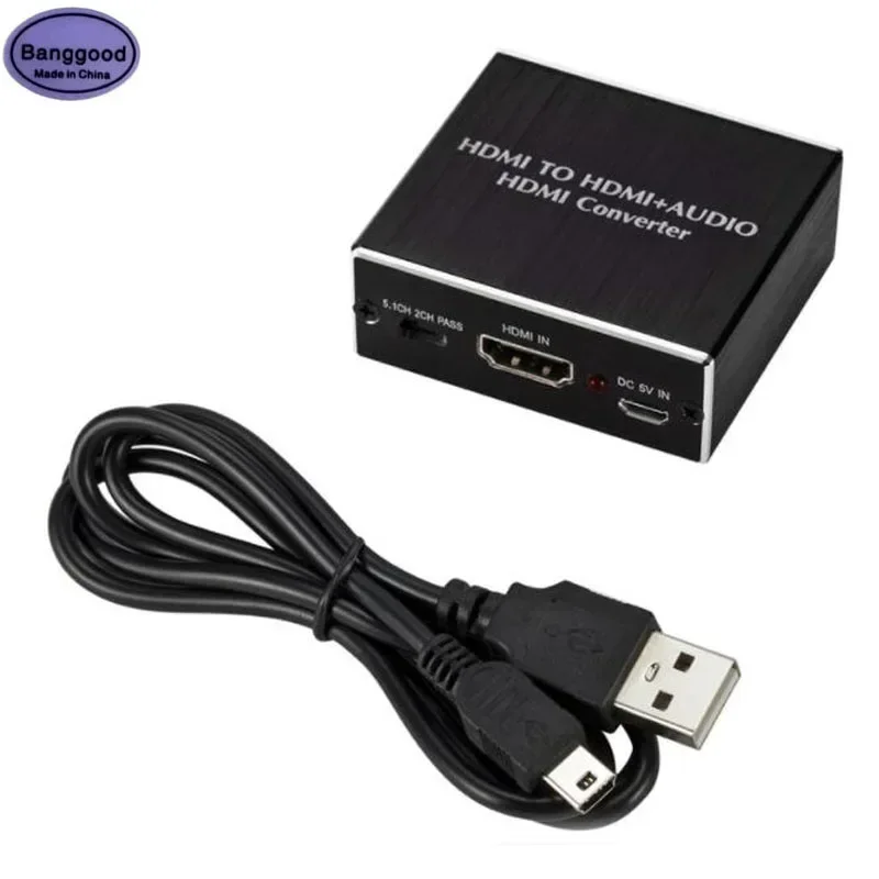 

Audio Extractor Banggood HDCP CEC Оптический TOSLINK SPDIF RCA 4K 2K 3D HDMI-совместимый аудиоконвертер Адаптер-сплиттер HD360