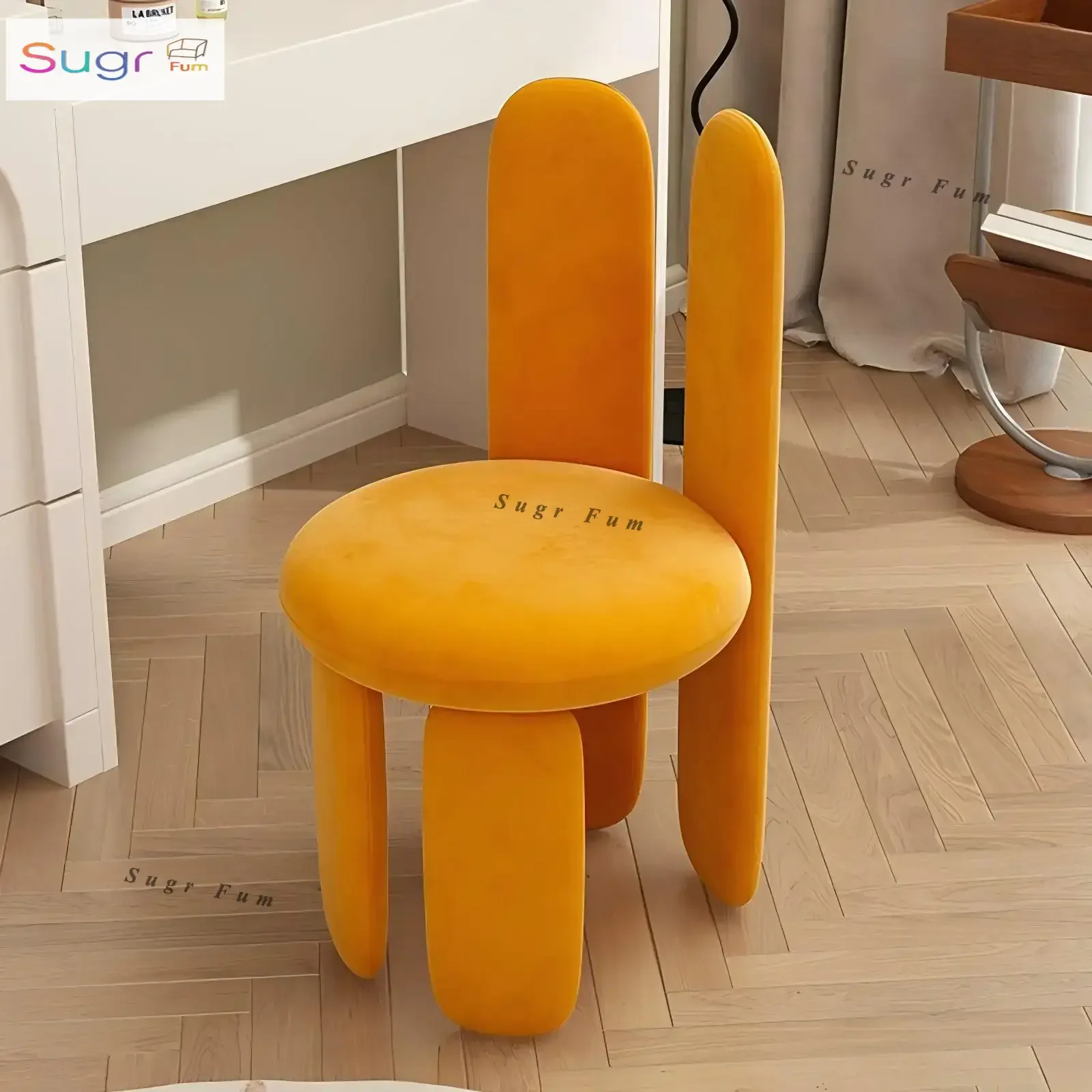 

Makeup stool girls bedroom home dresser chair light luxury high manicure chair Internet celebrity high value rabbit ear chair