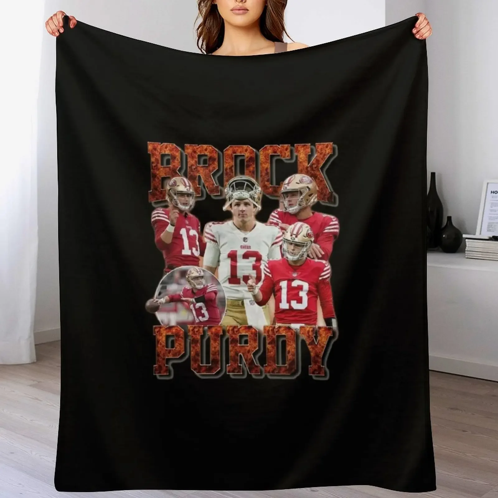 

Brock Purdy 13 Throw Blanket Warm Flannel Blanket for Couch Chair Bedroom