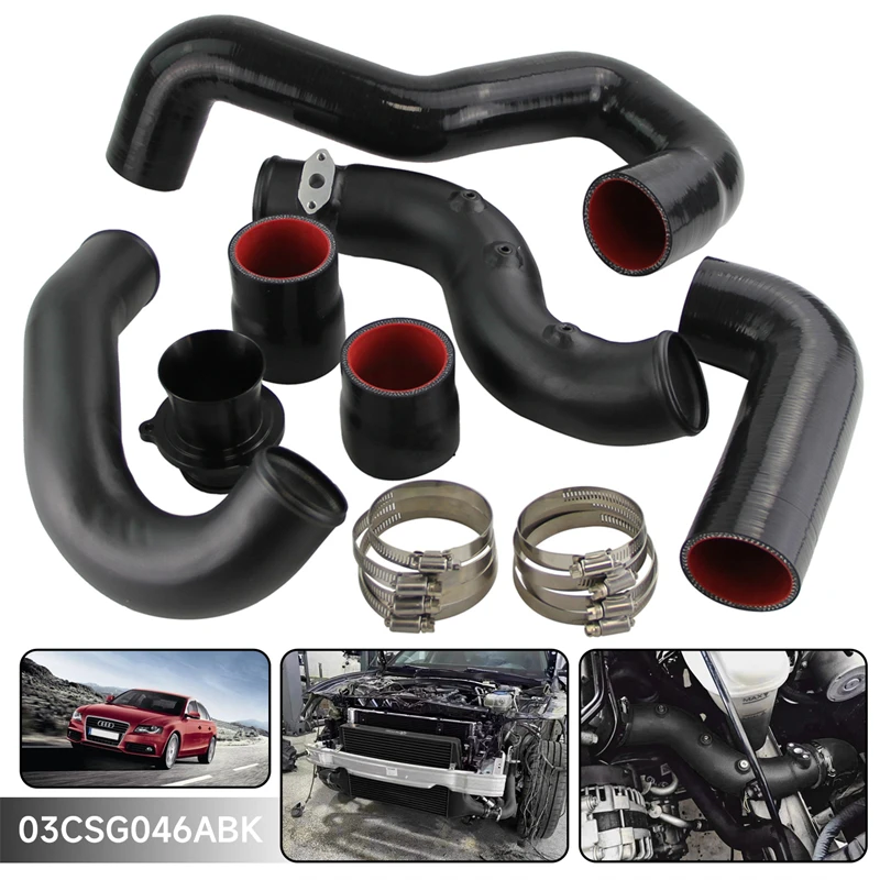 Intercooler Turbo Charge Pipe Kit Fit For B8 A4 A5 Q5 A6 A7 MACAN 2.0TFSI Black