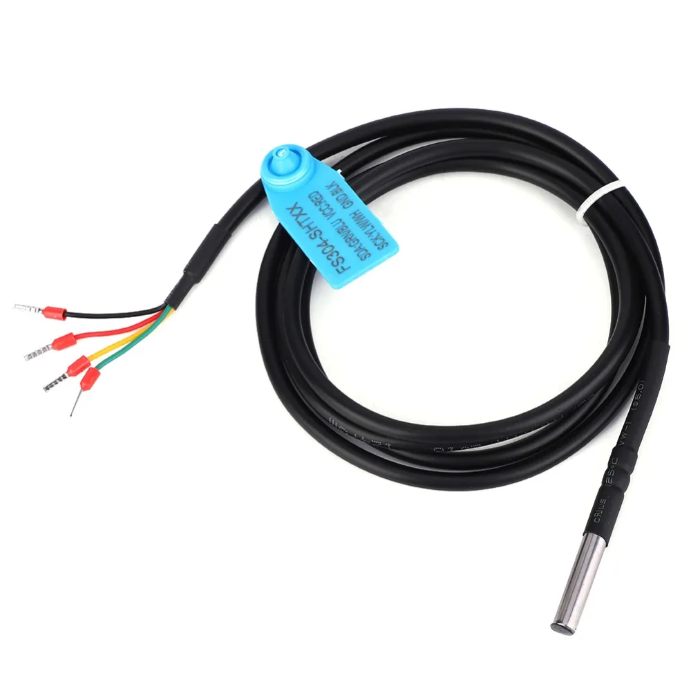 

SHT30 Soil Sensor I2C Interface Stainless Steel Case Sensor Probe Extension Cable Low Consumption Temperature & Humidity Sensor