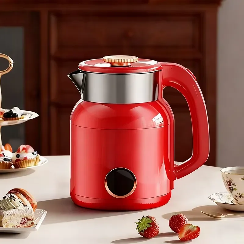Factory direct sales. Red large capacity stainless steel electric kettle.