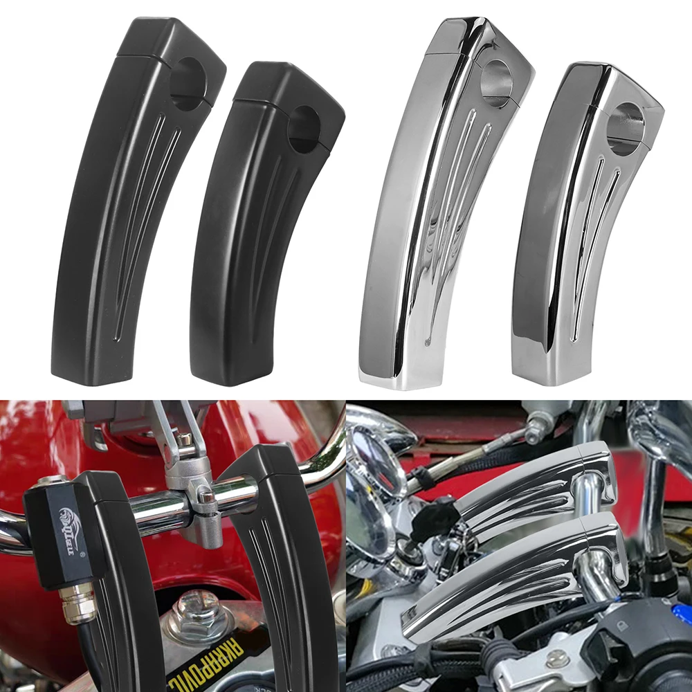 

5inch/6inch Black Chrome Motorcycle Handlebar Risers Clamp Aluminum 25mm Handle Riser for Harley Davidson Victory Cruisers
