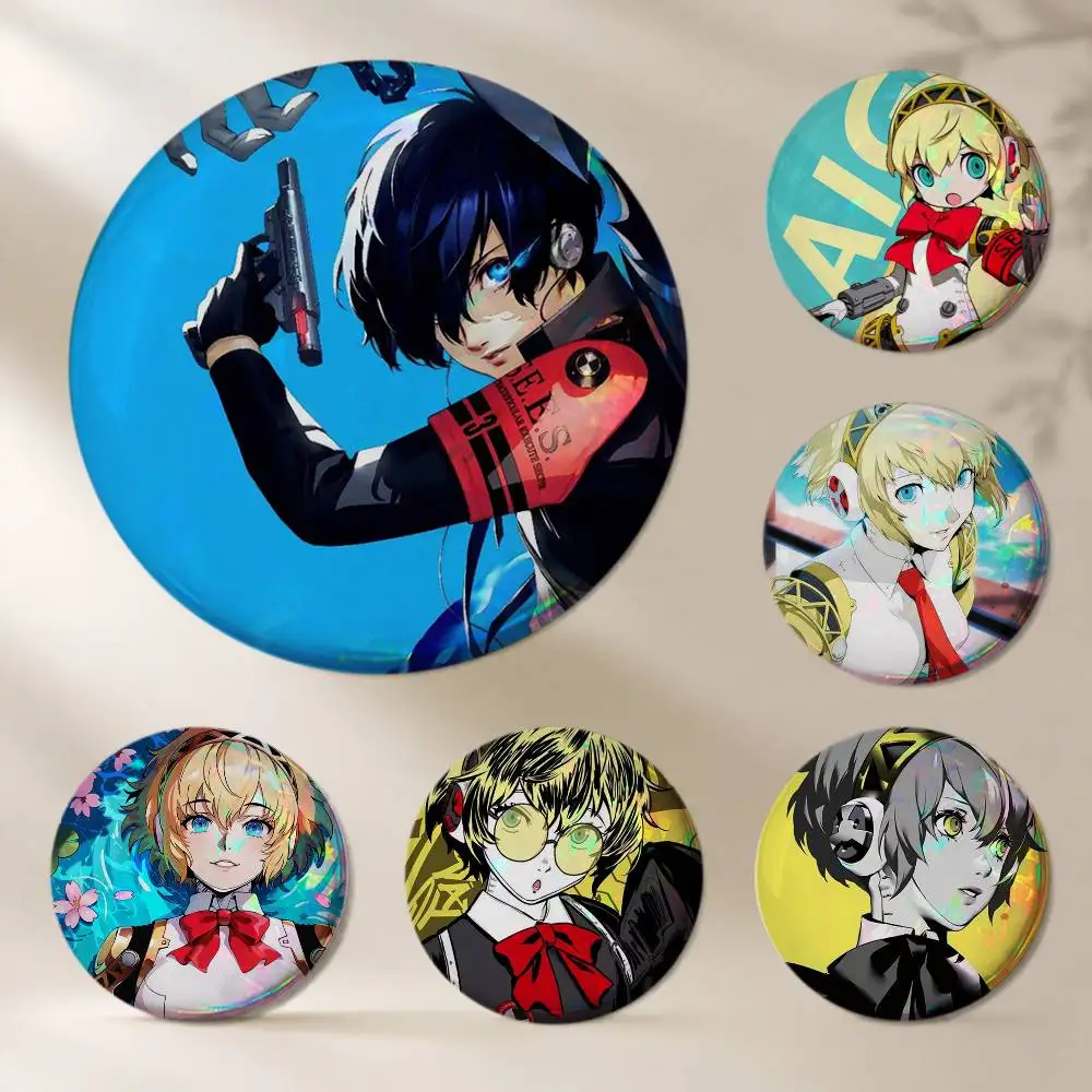Aegis P3 Game Persona 3 Brooches Cartoon Badge Pins Backpack Hat Accessories Friend Gift
