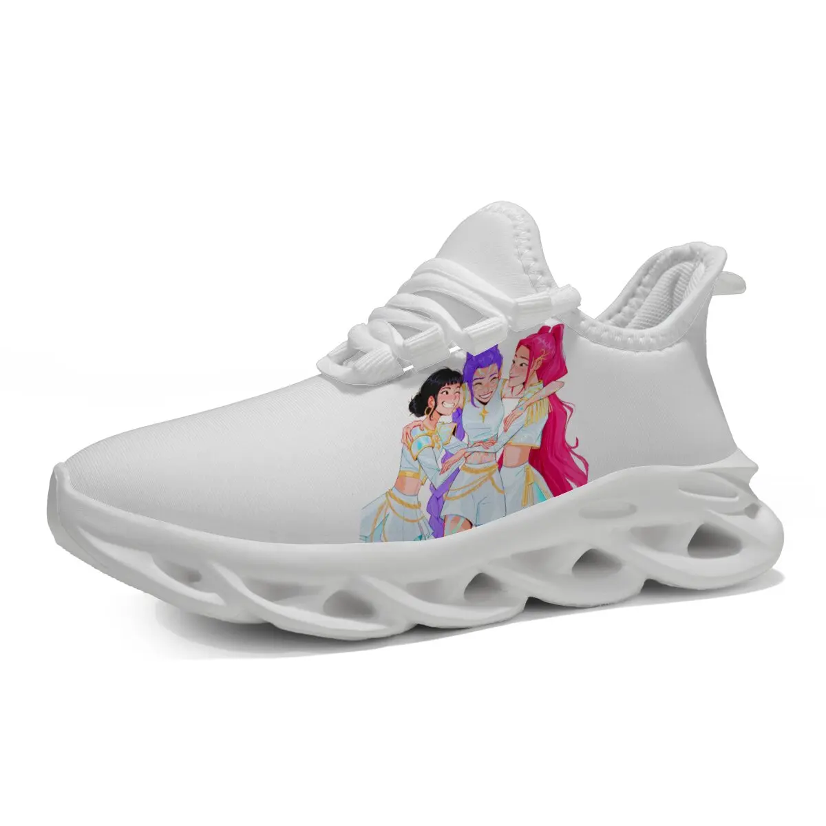 

New Witch Hunter Team Design Parent-child Lightweight Round-toed High-quality Color-blocking Flying Woven Sports Shoes