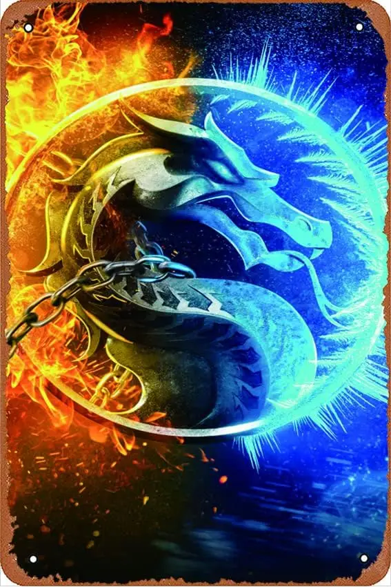 Mortal Kombat (2021) movie poster Sign Wall Art Decor Metal Sign Decoration Sign 8x12 inch sign
